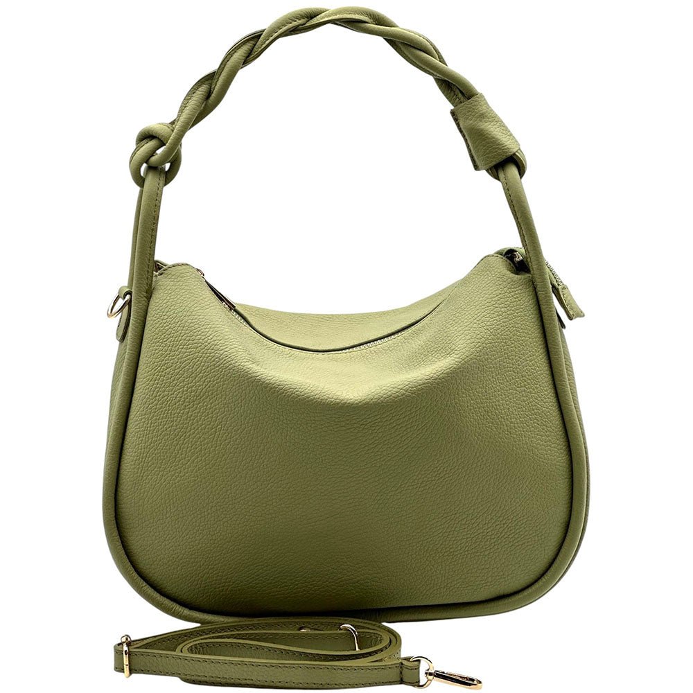 Alina Italian Leather Hobo Bag - Leather Italiano