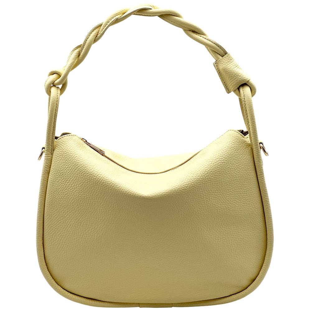Alina Italian Leather Hobo Bag - Leather Italiano