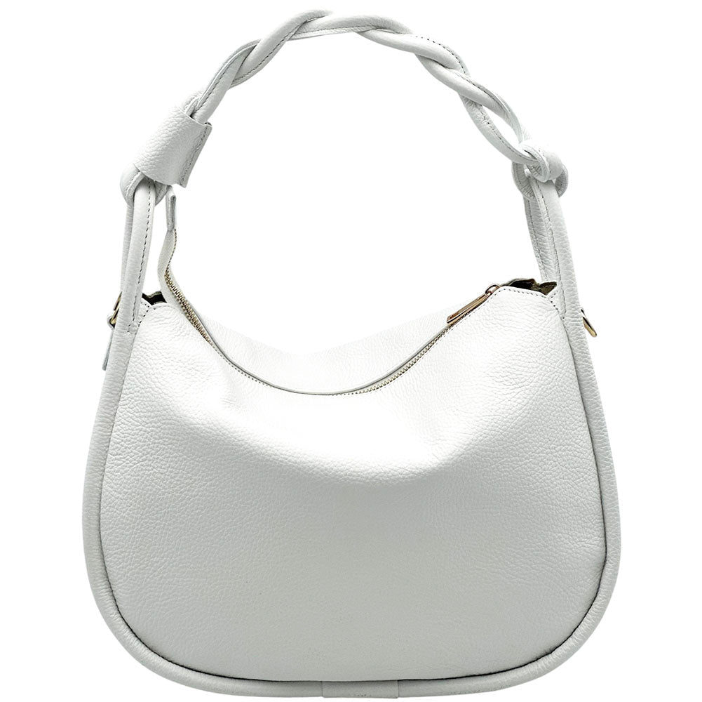 Alina Italian Leather Hobo Bag - Leather Italiano