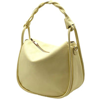 Alina Italian Leather Hobo Bag - Leather Italiano