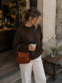 Althea Mini Italian Leather Top Handle Bag - Leather Italiano