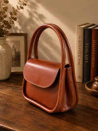 Althea Mini Italian Leather Top Handle Bag - Leather Italiano