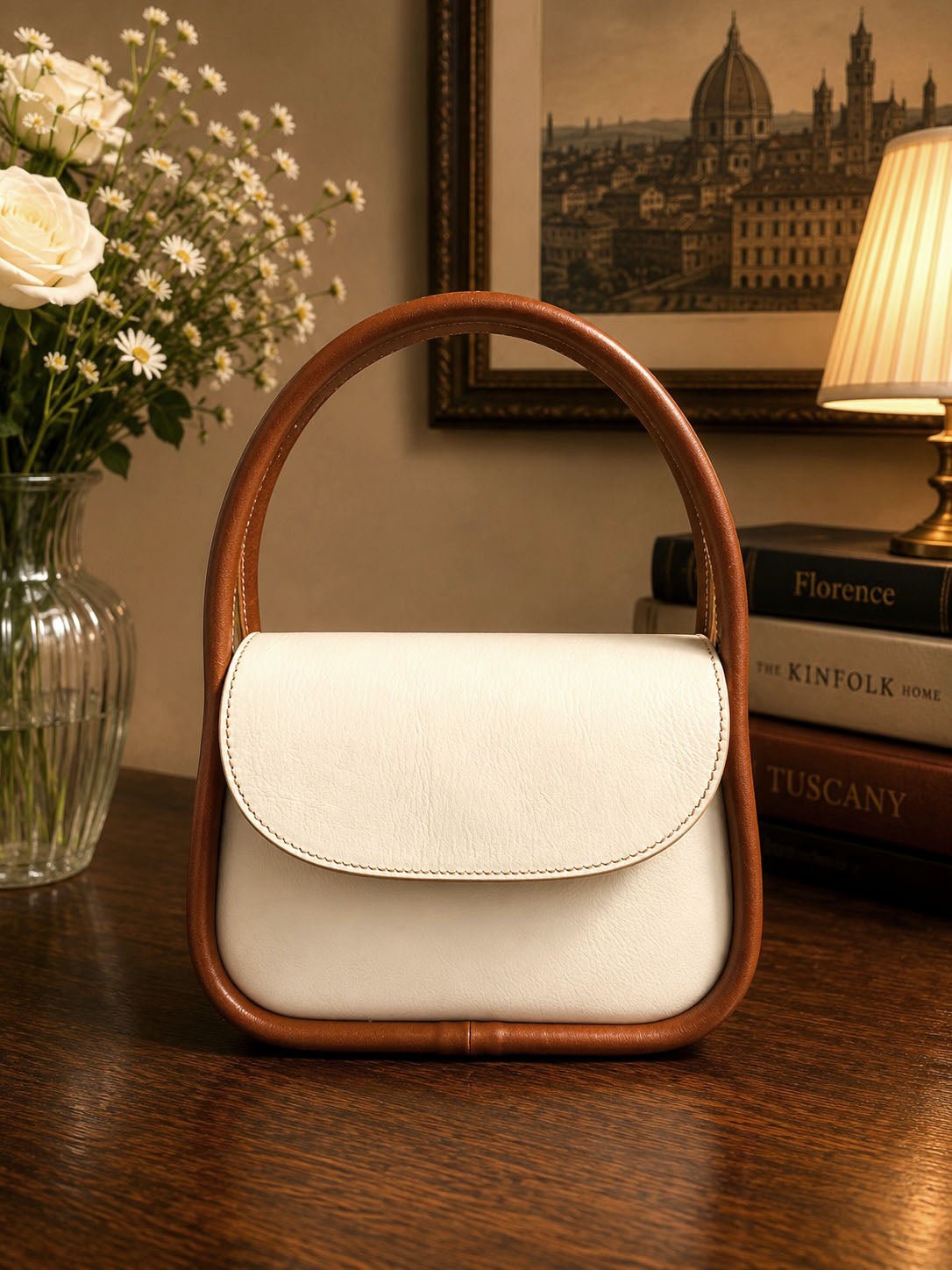 Althea Mini Italian Leather Top Handle Bag - Leather Italiano