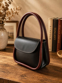 Althea Mini Italian Leather Top Handle Bag - Leather Italiano