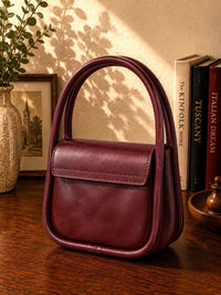 Althea Mini Italian Leather Top Handle Bag - Leather Italiano