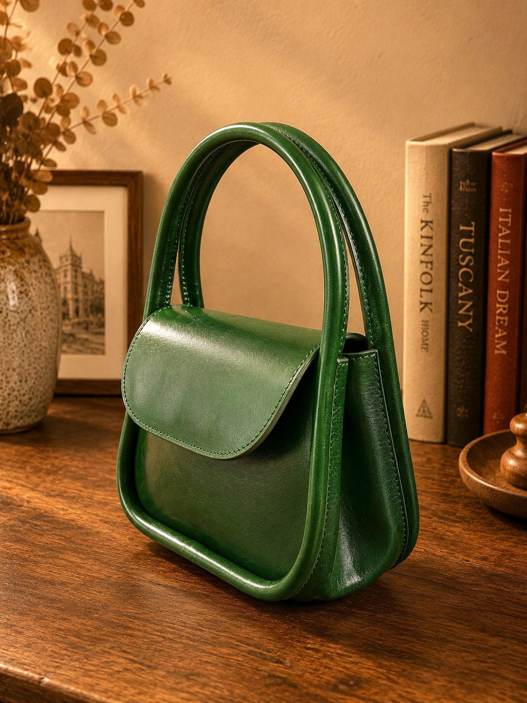 Althea Mini Italian Leather Top Handle Bag - Leather Italiano