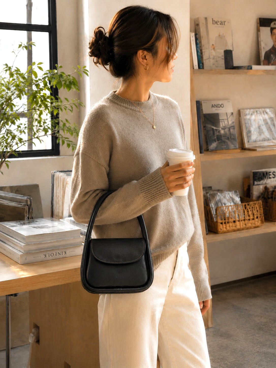 Althea Mini Italian Leather Top Handle Bag - Leather Italiano