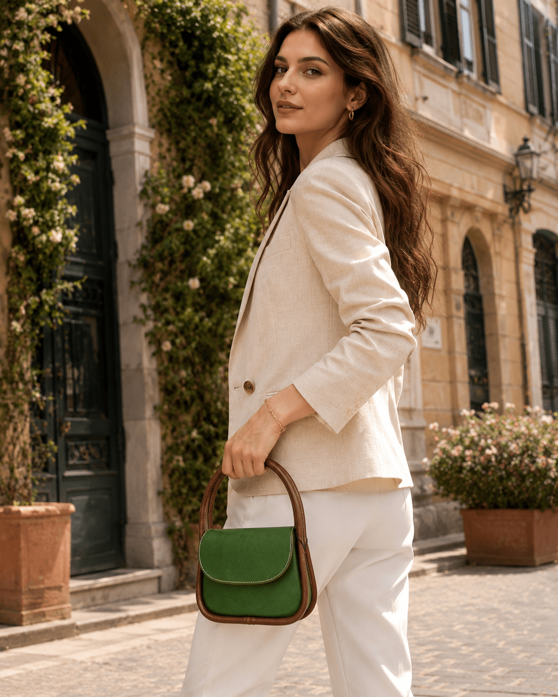 Althea Mini Italian Leather Top Handle Bag - Leather Italiano