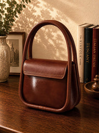 Althea Mini Italian Leather Top Handle Bag - Leather Italiano