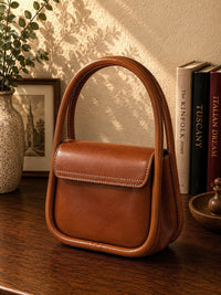 Althea Mini Italian Leather Top Handle Bag - Leather Italiano