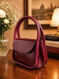 Althea Mini Italian Leather Top Handle Bag - Leather Italiano