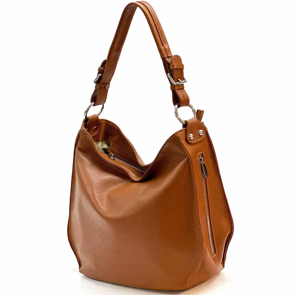 Amica Italian Leather Shoulder Bag – Elegant Everyday Bag for Women - Leather Italiano