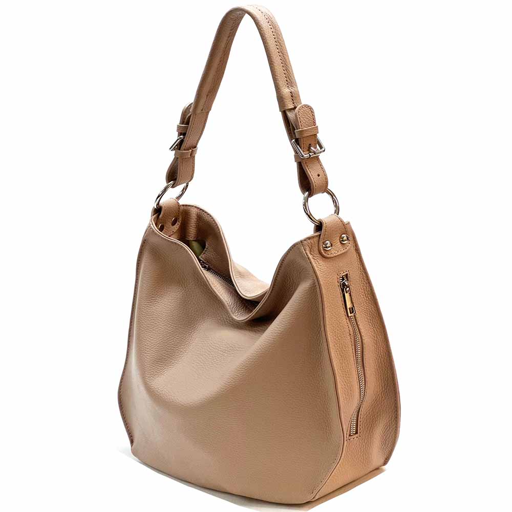Amica Italian Leather Shoulder Bag – Elegant Everyday Bag for Women - Leather Italiano