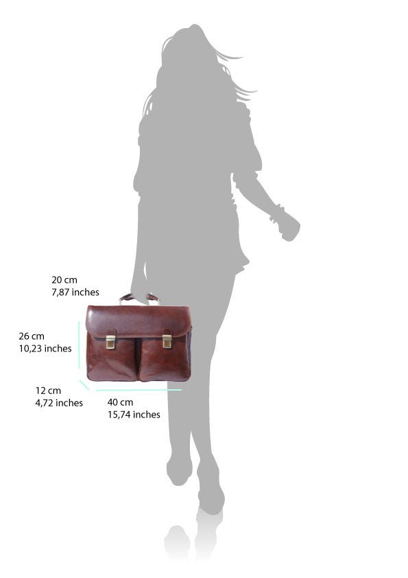 Andrea Leather Business briefcase - Leather Italiano