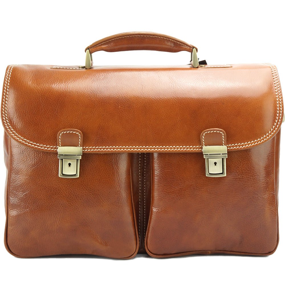 Andrea Leather Business briefcase - Leather Italiano