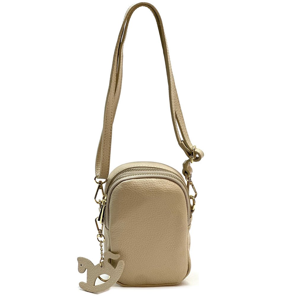 Argelia Mini Italian Leather Crossbody Bag - Handcrafted in Florence - Leather Italiano