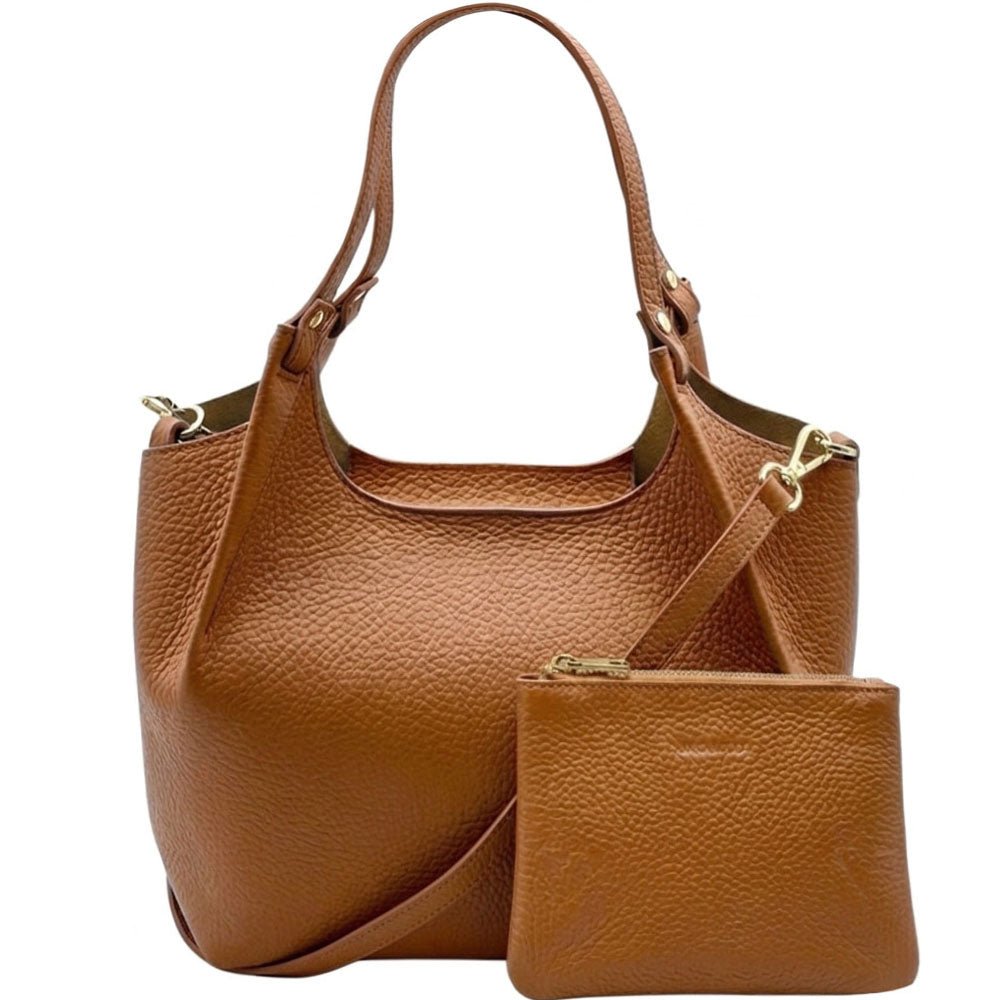 Artemisia Italian Cow Leather Shoulder Bag - Leather Italiano
