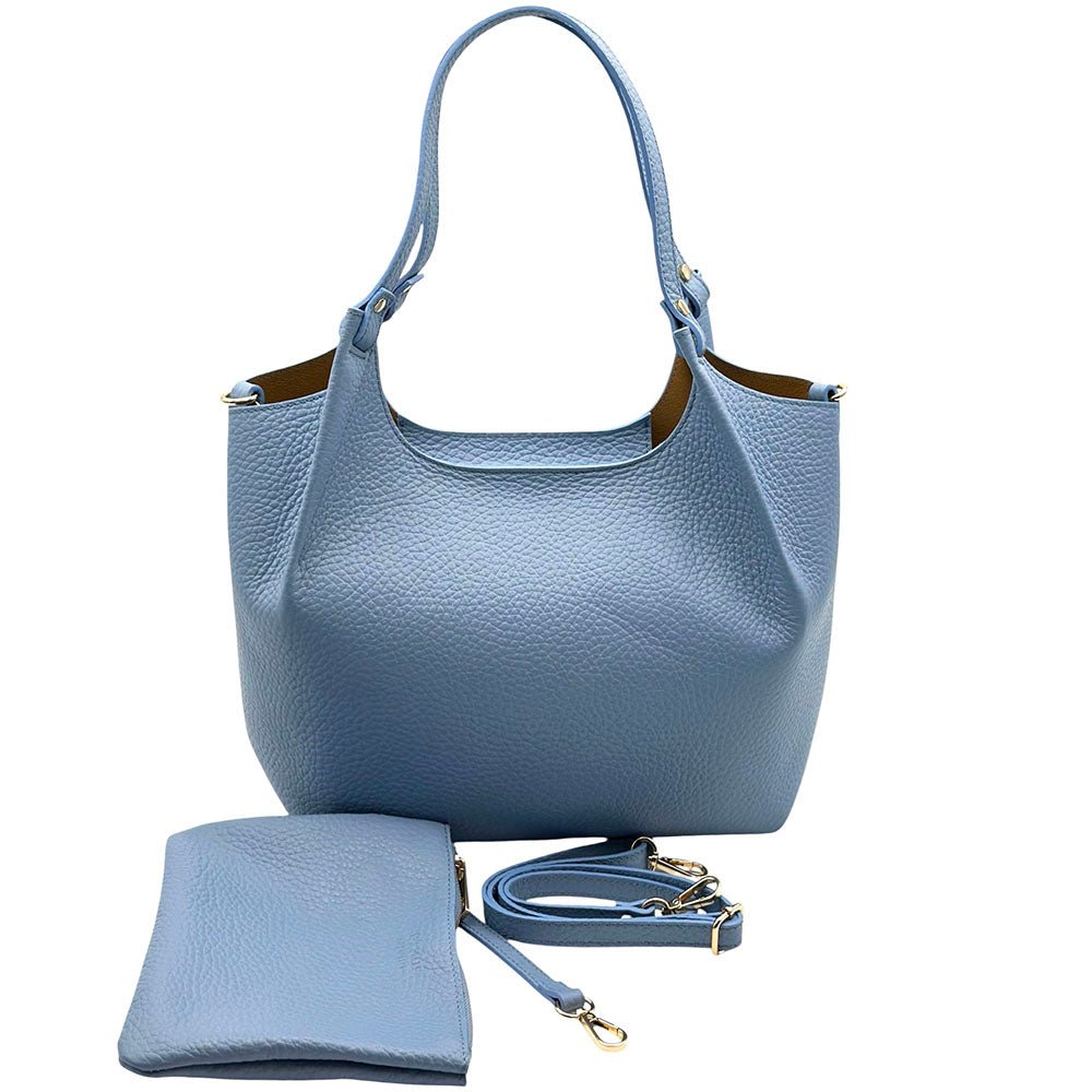 Artemisia Small Italian Cow Leather Shoulder Bag - Leather Italiano