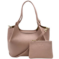 Artemisia Small Italian Cow Leather Shoulder Bag - Leather Italiano