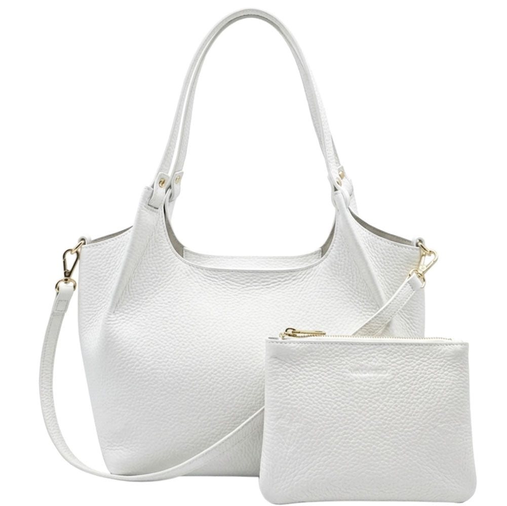 Artemisia Small Italian Cow Leather Shoulder Bag - Leather Italiano