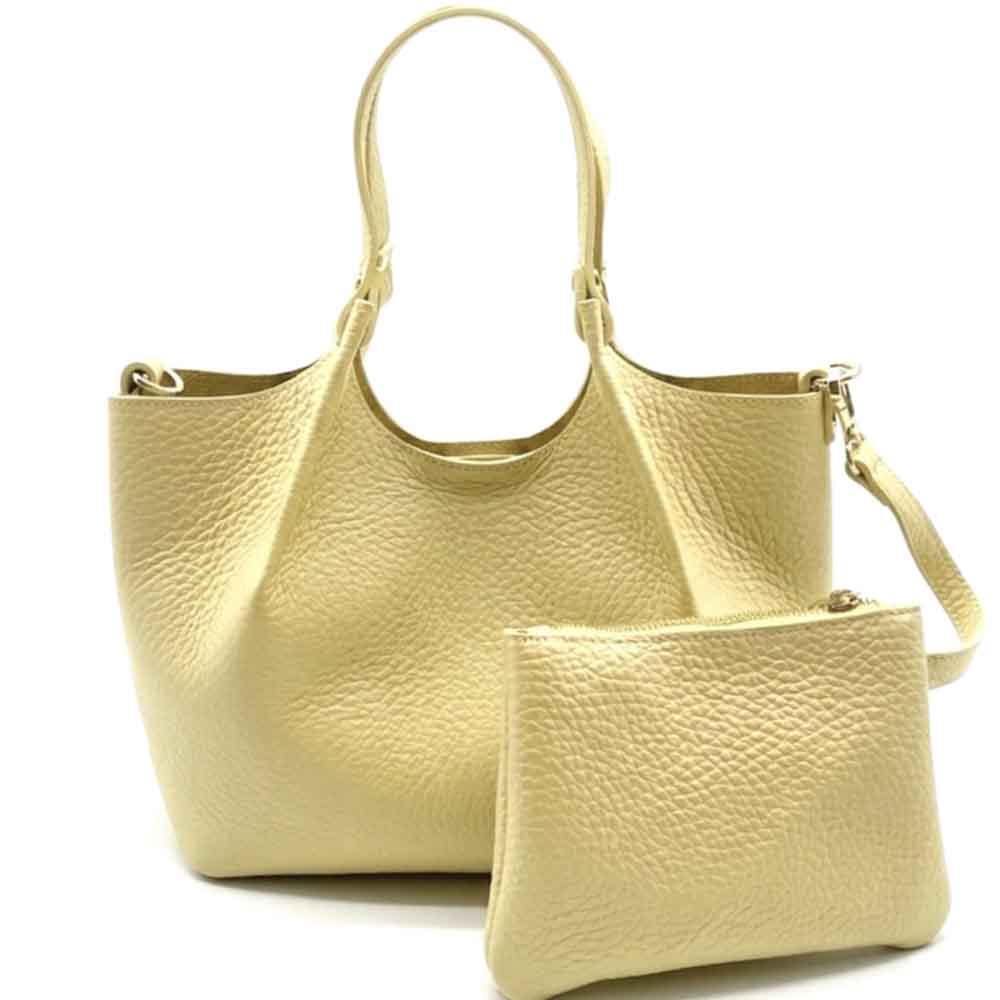 Artemisia Small Italian Cow Leather Shoulder Bag - Leather Italiano