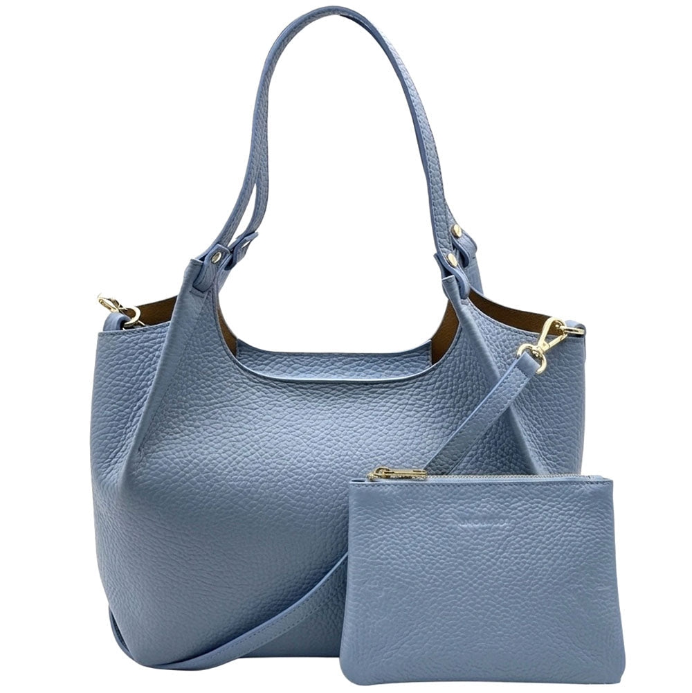Artemisia Small Italian Cow Leather Shoulder Bag - Leather Italiano