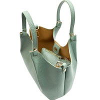 Artemisia Small Italian Cow Leather Shoulder Bag - Leather Italiano