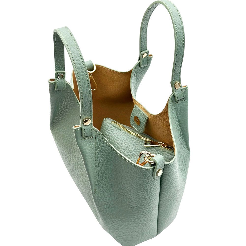 Artemisia Small Italian Cow Leather Shoulder Bag - Leather Italiano