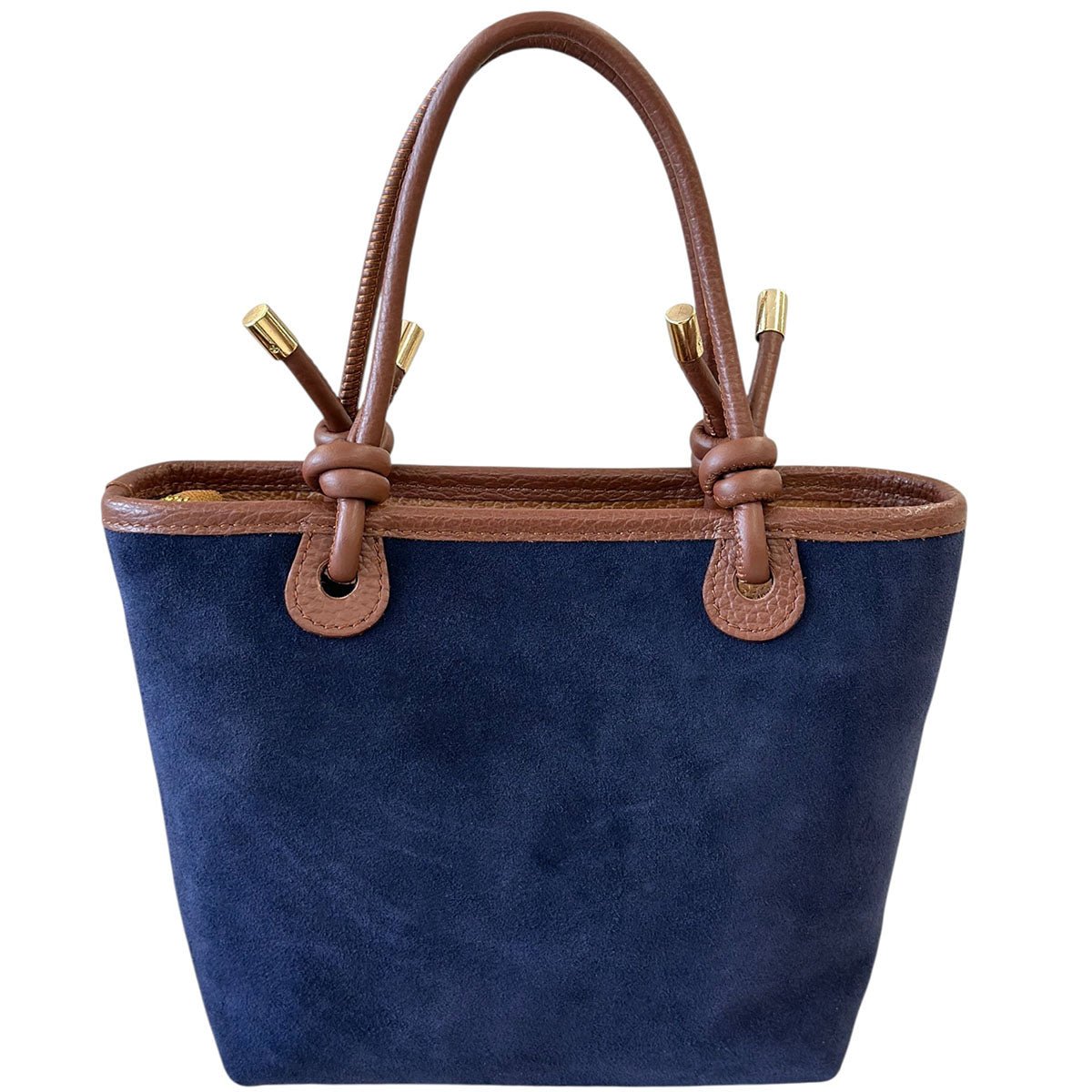 Aurelia Italian Suede Knot Handle Tote Bag - Leather Italiano