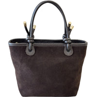 Aurelia Italian Suede Knot Handle Tote Bag - Leather Italiano