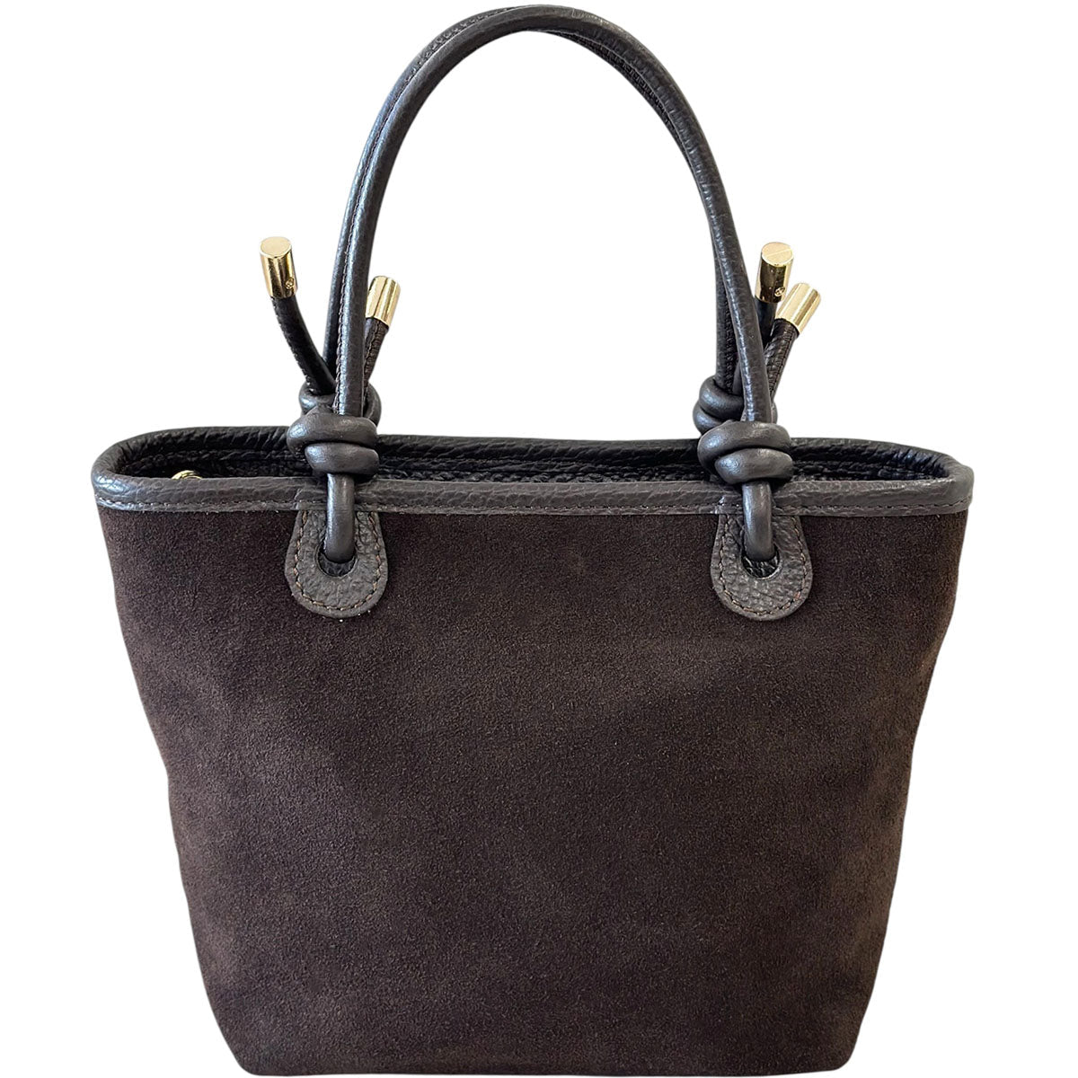 Aurelia Italian Suede Knot Handle Tote Bag - Leather Italiano