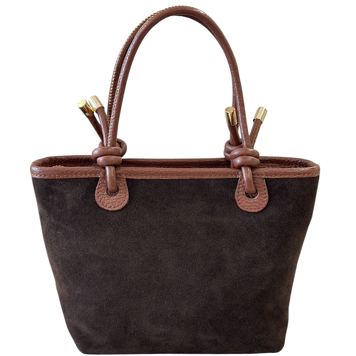 Aurelia Italian Suede Knot Handle Tote Bag - Leather Italiano
