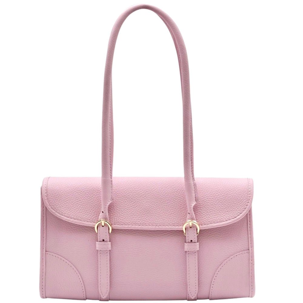 Avelina Cow Leather Shoulder Bag - Leather Italiano