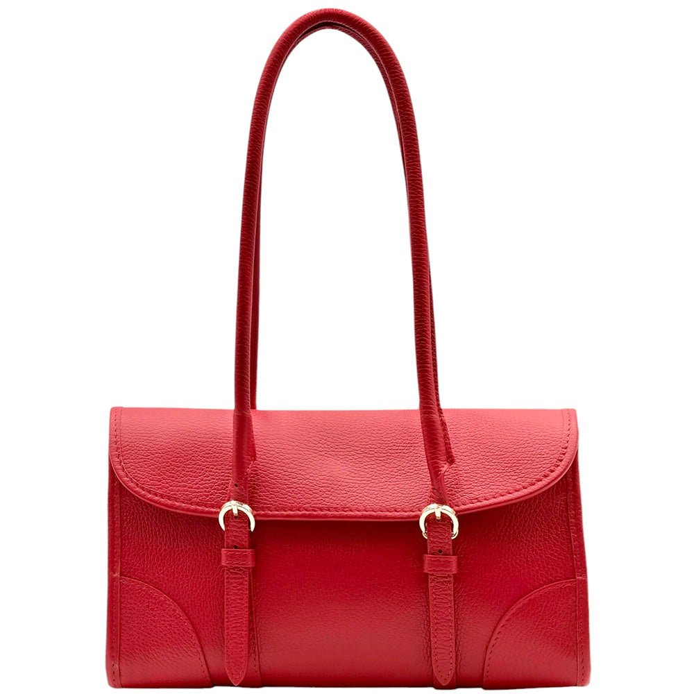 Avelina Cow Leather Shoulder Bag - Leather Italiano