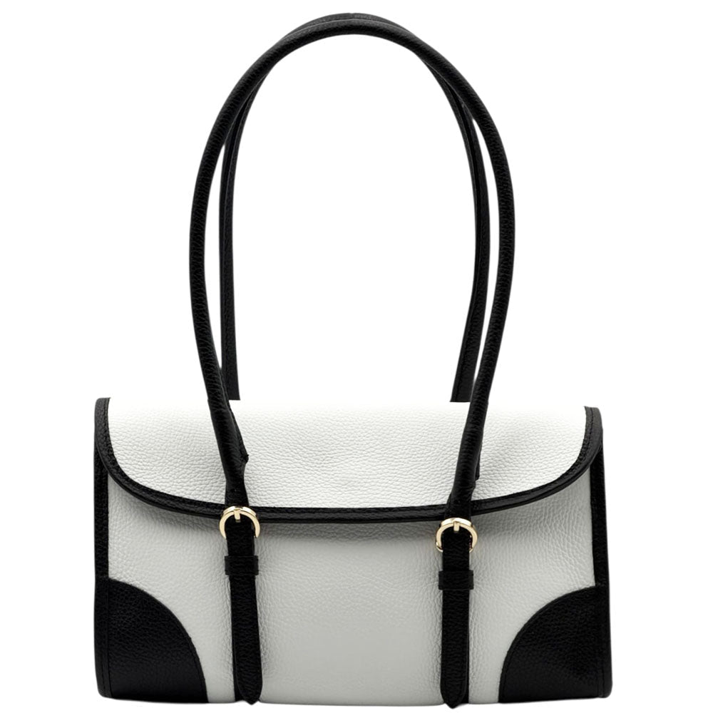Avelina Cow Leather Shoulder Bag - Leather Italiano