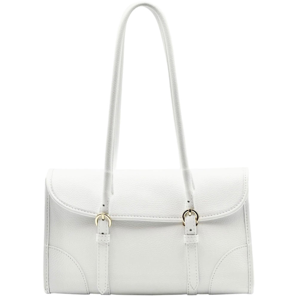 Avelina Cow Leather Shoulder Bag - Leather Italiano