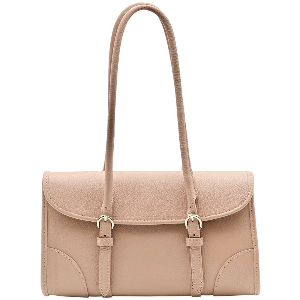 Avelina Cow Leather Shoulder Bag - Leather Italiano