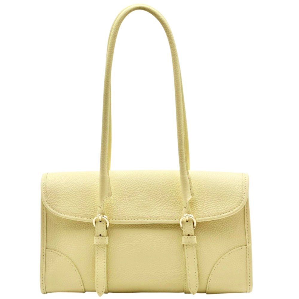 Avelina Cow Leather Shoulder Bag - Leather Italiano