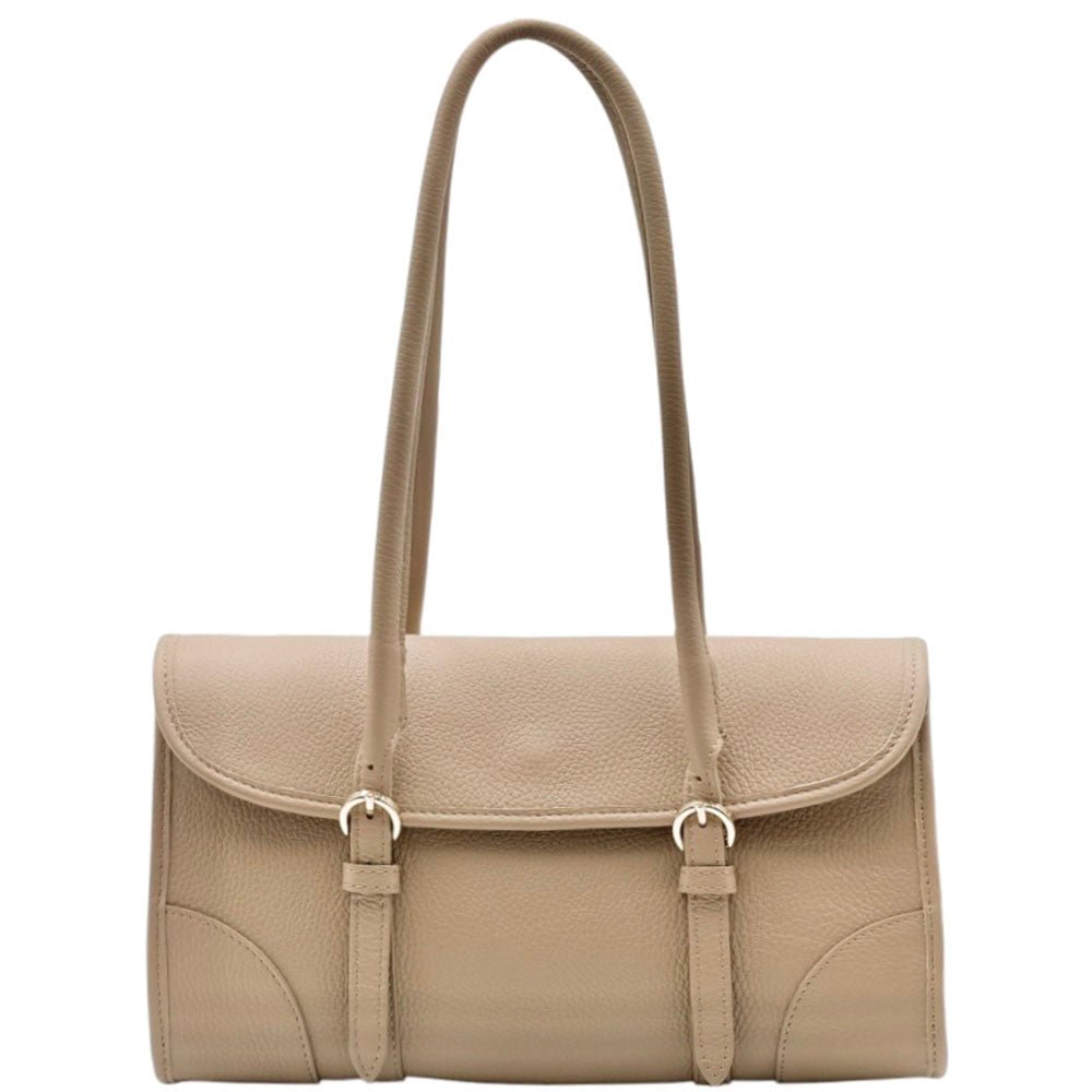Avelina Cow Leather Shoulder Bag - Leather Italiano