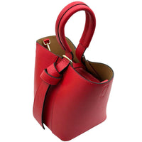 Bella Duo Cow Leather Bucket Handbag - Leather Italiano