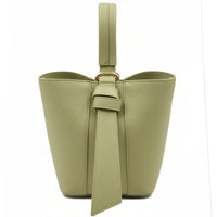 Bella Duo Cow Leather Bucket Handbag - Leather Italiano