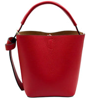 Bella Duo Cow Leather Bucket Handbag - Leather Italiano