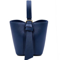 Bella Duo Cow Leather Bucket Handbag - Leather Italiano
