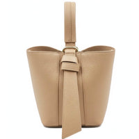 Bella Duo Cow Leather Bucket Handbag - Leather Italiano
