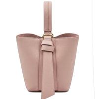 Bella Duo Cow Leather Bucket Handbag - Leather Italiano