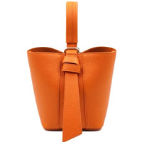 Bella Duo Cow Leather Bucket Handbag - Leather Italiano