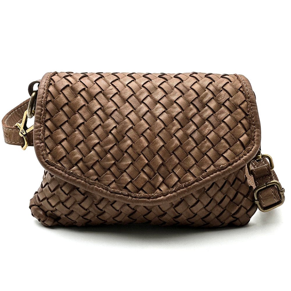 Bellavia Woven Cow Leather Crossbody Bag - Leather Italiano