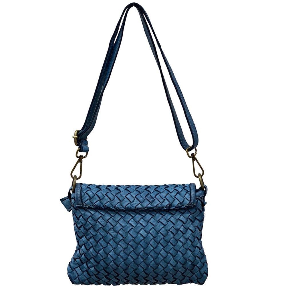 Bellavia Woven Cow Leather Crossbody Bag - Leather Italiano