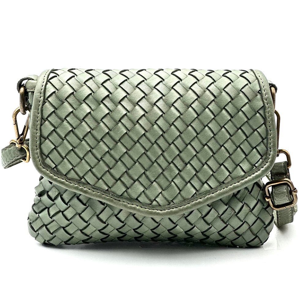 Bellavia Woven Cow Leather Crossbody Bag - Leather Italiano
