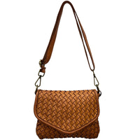 Bellavia Woven Cow Leather Crossbody Bag - Leather Italiano